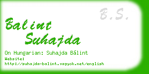 balint suhajda business card
