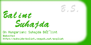 balint suhajda business card